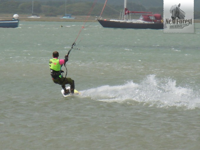 Kite surfing inside Hurst Spit