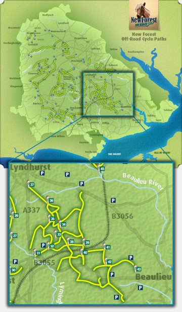 cycle map of new forest