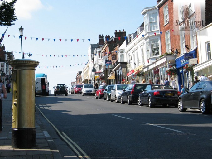 Gold letterbox in Lymington for Ben Aislie